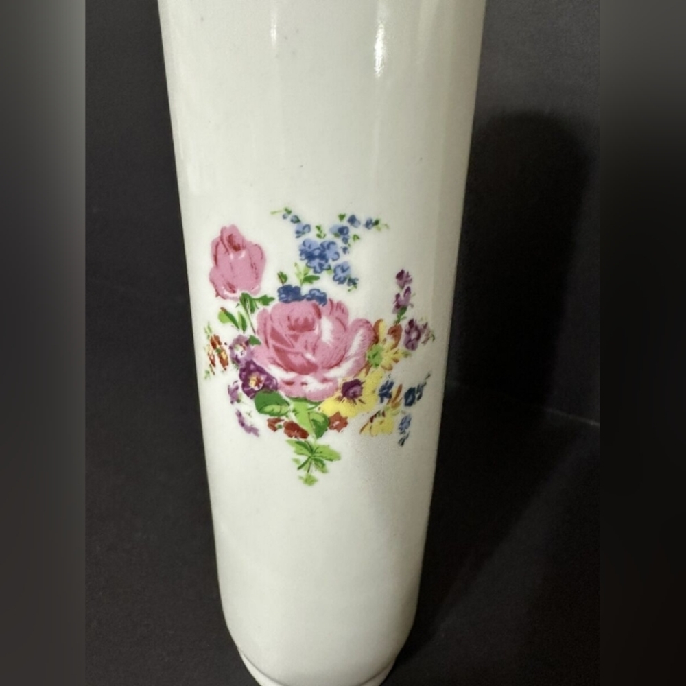 Schmidt Porcelain Vase 7.5” With Gold Trim
